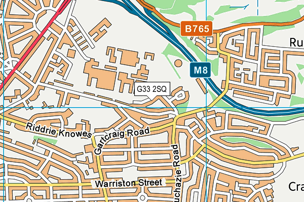 G33 2SQ map - OS VectorMap District (Ordnance Survey)