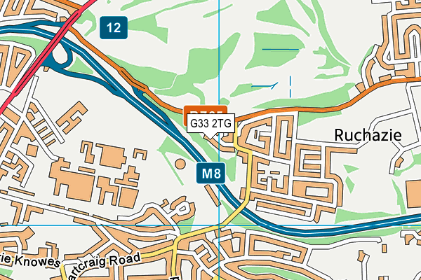 G33 2TG map - OS VectorMap District (Ordnance Survey)