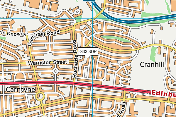 G33 3DP map - OS VectorMap District (Ordnance Survey)