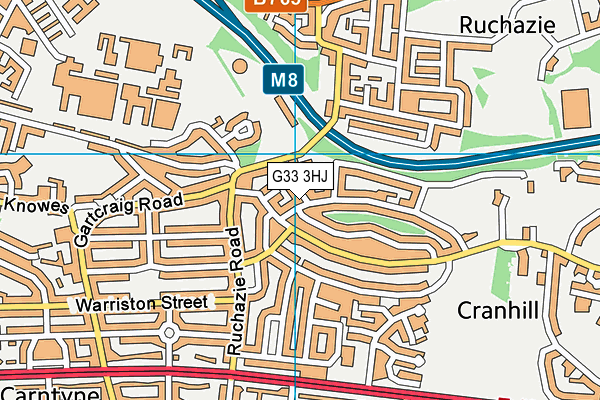 G33 3HJ map - OS VectorMap District (Ordnance Survey)