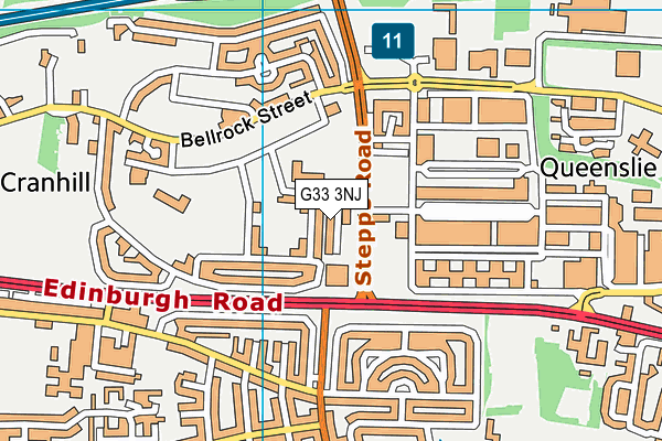 G33 3NJ map - OS VectorMap District (Ordnance Survey)