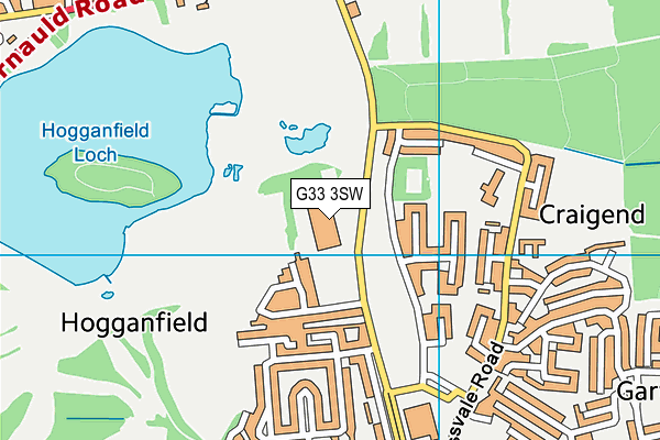 G33 3SW map - OS VectorMap District (Ordnance Survey)