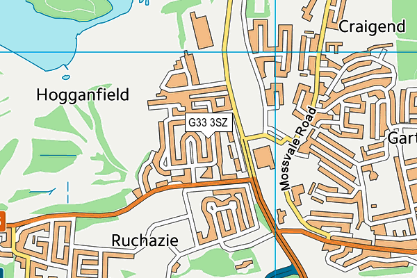 G33 3SZ map - OS VectorMap District (Ordnance Survey)