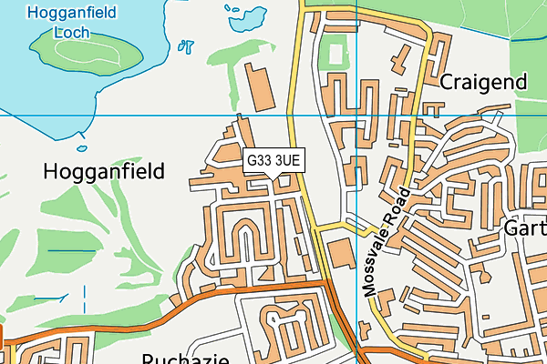 G33 3UE map - OS VectorMap District (Ordnance Survey)