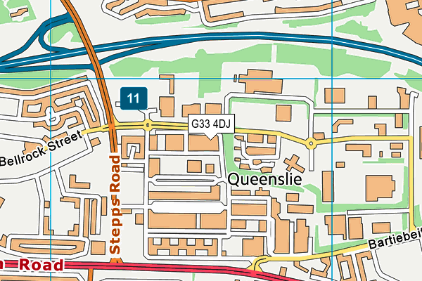 G33 4DJ map - OS VectorMap District (Ordnance Survey)