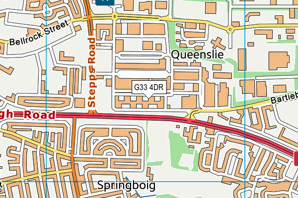G33 4DR map - OS VectorMap District (Ordnance Survey)