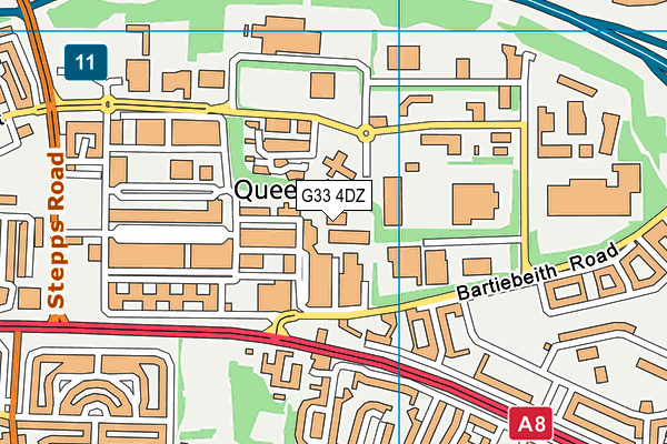 G33 4DZ map - OS VectorMap District (Ordnance Survey)