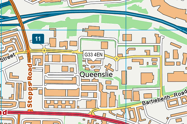 G33 4EN map - OS VectorMap District (Ordnance Survey)