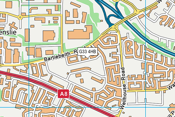 G33 4HB map - OS VectorMap District (Ordnance Survey)