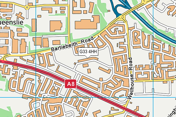 G33 4HH map - OS VectorMap District (Ordnance Survey)