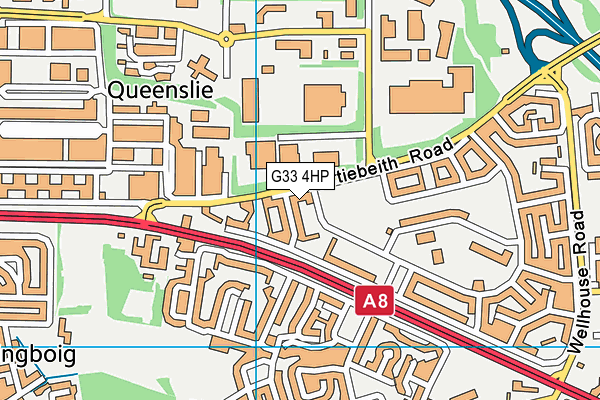 G33 4HP map - OS VectorMap District (Ordnance Survey)