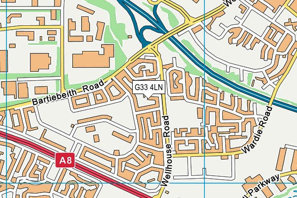G33 4LN map - OS VectorMap District (Ordnance Survey)