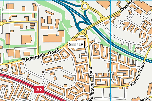 G33 4LP map - OS VectorMap District (Ordnance Survey)