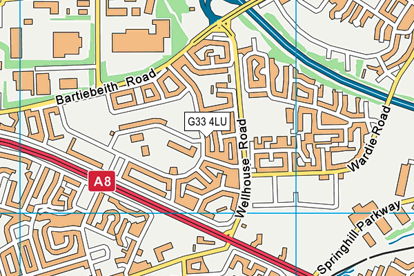 G33 4LU map - OS VectorMap District (Ordnance Survey)