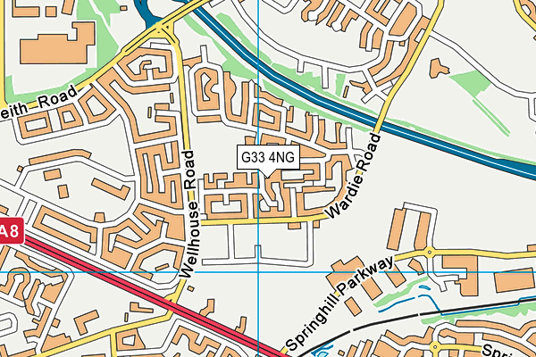 G33 4NG map - OS VectorMap District (Ordnance Survey)