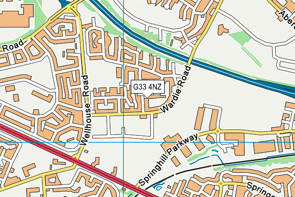 G33 4NZ map - OS VectorMap District (Ordnance Survey)