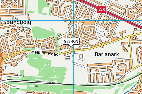 G33 4QN map - OS VectorMap District (Ordnance Survey)