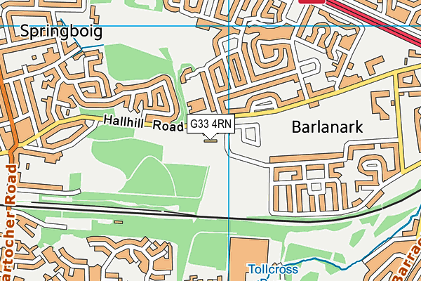 G33 4RN map - OS VectorMap District (Ordnance Survey)