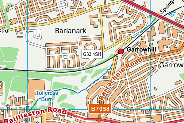 G33 4SH map - OS VectorMap District (Ordnance Survey)