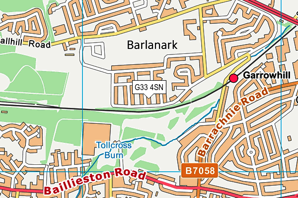 G33 4SN map - OS VectorMap District (Ordnance Survey)