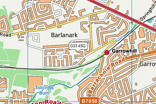 G33 4SQ map - OS VectorMap District (Ordnance Survey)