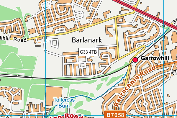 G33 4TB map - OS VectorMap District (Ordnance Survey)