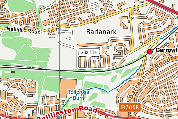 G33 4TH map - OS VectorMap District (Ordnance Survey)
