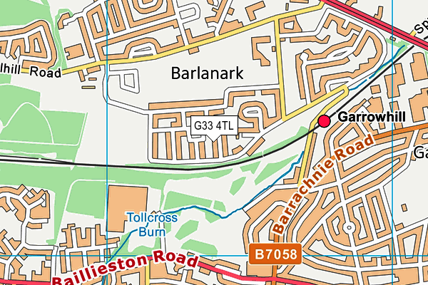 G33 4TL map - OS VectorMap District (Ordnance Survey)