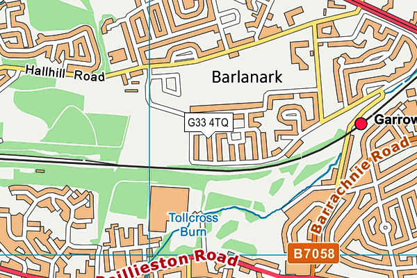 G33 4TQ map - OS VectorMap District (Ordnance Survey)