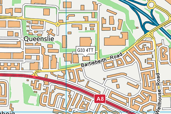G33 4TT map - OS VectorMap District (Ordnance Survey)