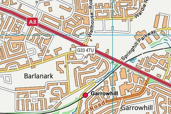 G33 4TU map - OS VectorMap District (Ordnance Survey)