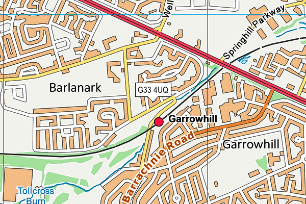 G33 4UQ map - OS VectorMap District (Ordnance Survey)