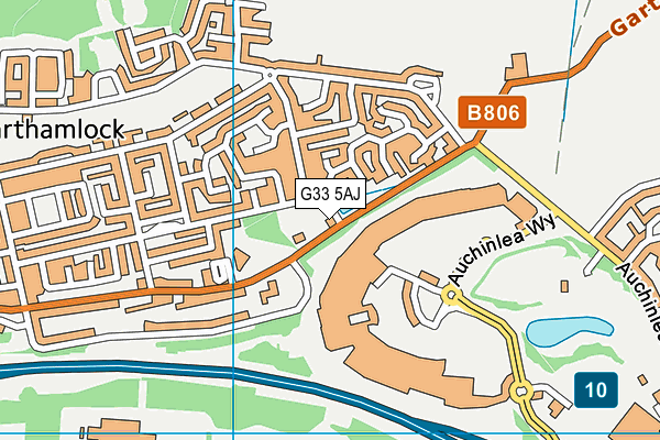 G33 5AJ map - OS VectorMap District (Ordnance Survey)