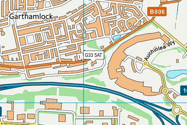 G33 5AT map - OS VectorMap District (Ordnance Survey)