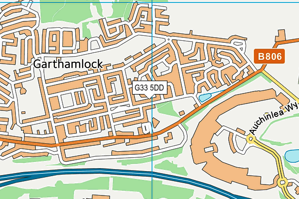 G33 5DD map - OS VectorMap District (Ordnance Survey)