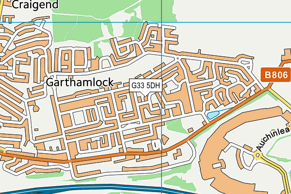 G33 5DH map - OS VectorMap District (Ordnance Survey)