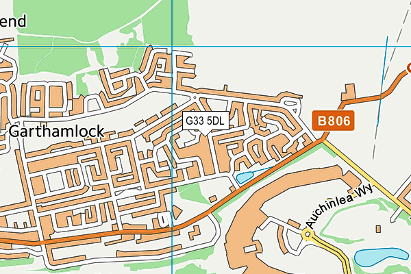G33 5DL map - OS VectorMap District (Ordnance Survey)