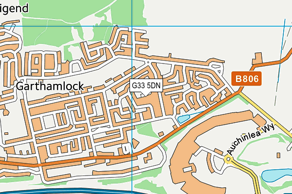 G33 5DN map - OS VectorMap District (Ordnance Survey)