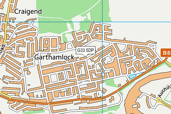 G33 5DP map - OS VectorMap District (Ordnance Survey)