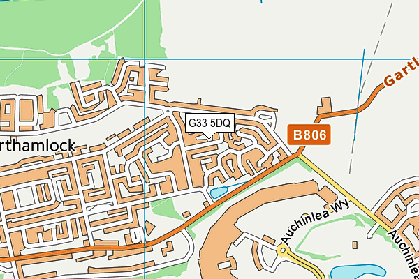 G33 5DQ map - OS VectorMap District (Ordnance Survey)