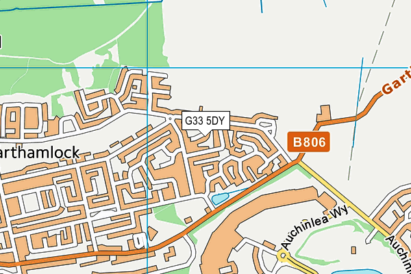 G33 5DY map - OS VectorMap District (Ordnance Survey)