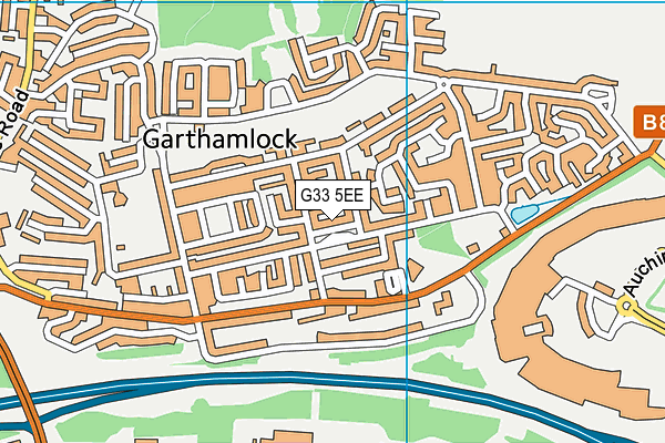 G33 5EE map - OS VectorMap District (Ordnance Survey)