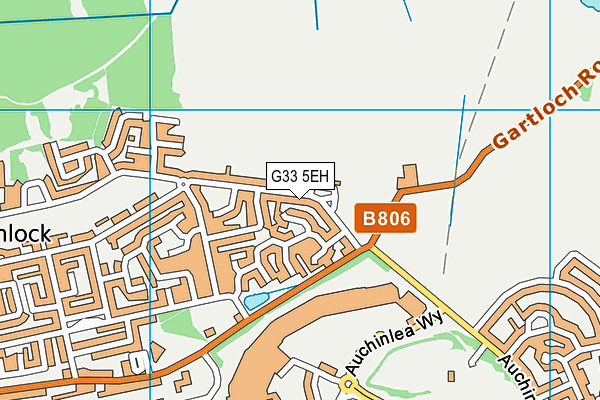 G33 5EH map - OS VectorMap District (Ordnance Survey)
