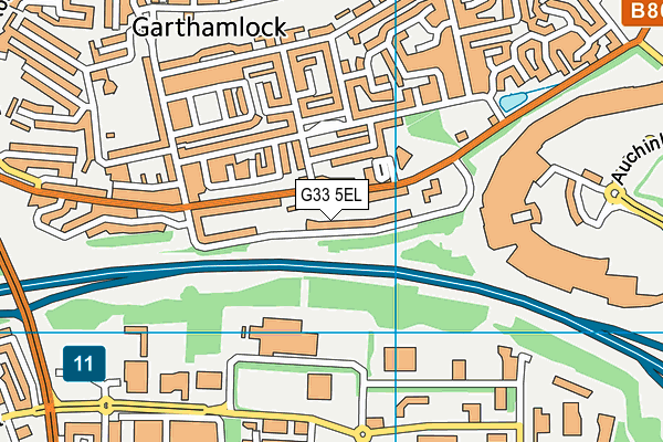 G33 5EL map - OS VectorMap District (Ordnance Survey)