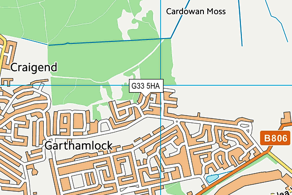 G33 5HA map - OS VectorMap District (Ordnance Survey)