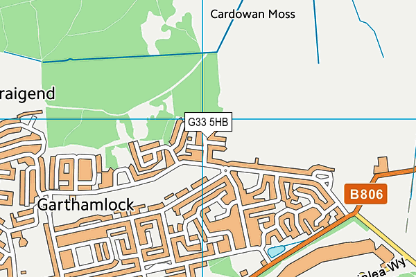 G33 5HB map - OS VectorMap District (Ordnance Survey)