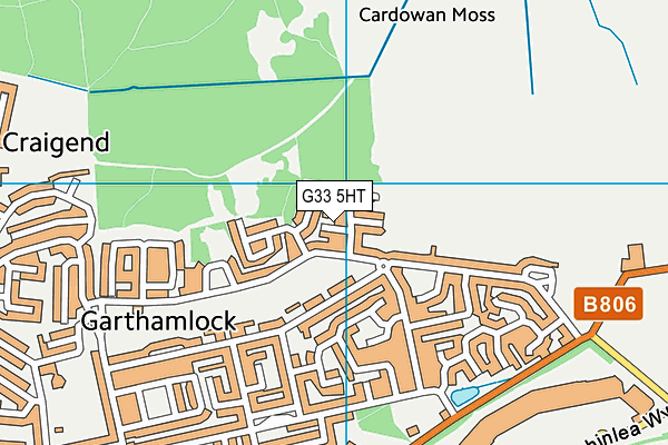 G33 5HT map - OS VectorMap District (Ordnance Survey)