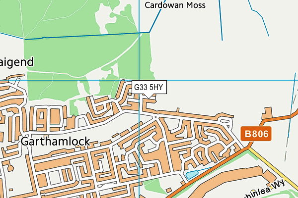 G33 5HY map - OS VectorMap District (Ordnance Survey)