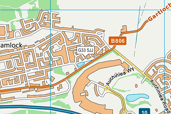 G33 5JJ map - OS VectorMap District (Ordnance Survey)