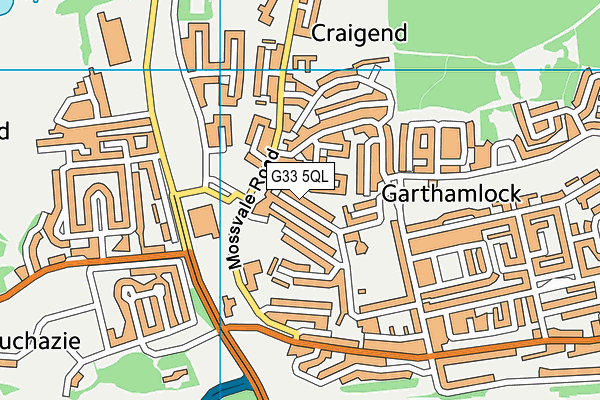 G33 5QL map - OS VectorMap District (Ordnance Survey)